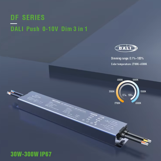 YSD-DF:DALI-2 Intelligent Dimming LED Power Supply 60W/100W/150W/200W/250W 300W  | 0.1% Dimming Depth | Flicker-Free | PF>0.96 |