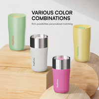 Gobelet à café isotherme en acier inoxydable Hong Ling avec couvercle, tasse à café glacé réutilisable, 16 oz, mug de voyage pour café chaud, sans BPA