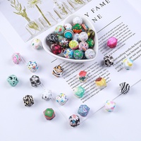 Perles hexagonales personnalisables imprimées en vrac sans BPA de 14 mm pour la fabrication de stylos et de bijoux – Vente en gros