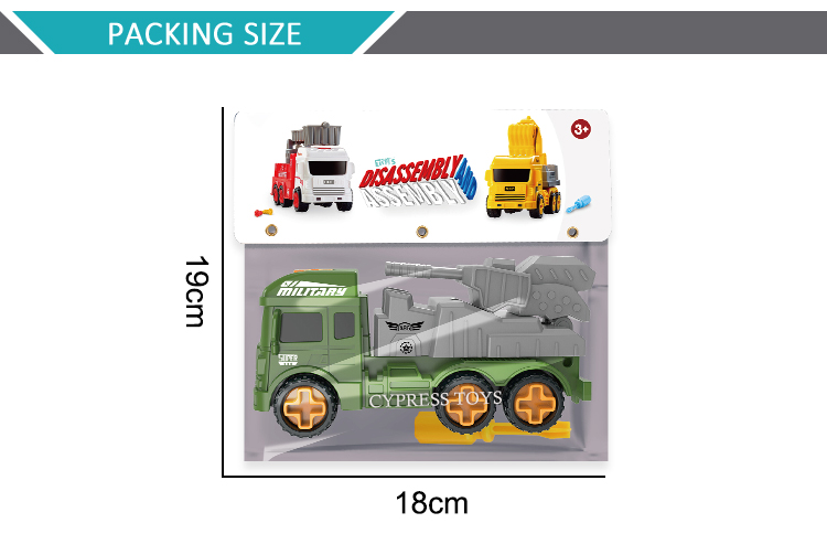 Wholesale Creative Military DIY Assembly Car Toys Take Apart Truck Toys