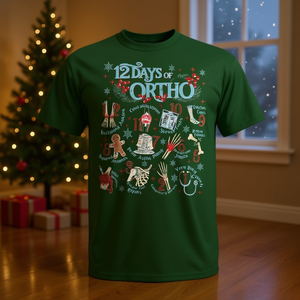 T-shirt pour infirmière orthopédique « 12 jours d'orthopédie », design de Noël - Product Image 3