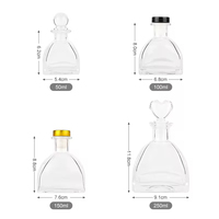 Bouteille diffuseur d'arômes en verre avec bouchon à vis et bâtonnets diffuseurs – 50ml, 100ml, 150ml, 250ml, 300ml, 500ml