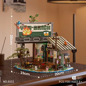 ZY 6032 2025 nouvelle série Street View Pier Bar petites particules Puzzle assemblage jouets pour enfants modèle pour enfants ensembles de blocs de construction - Product Image 4
