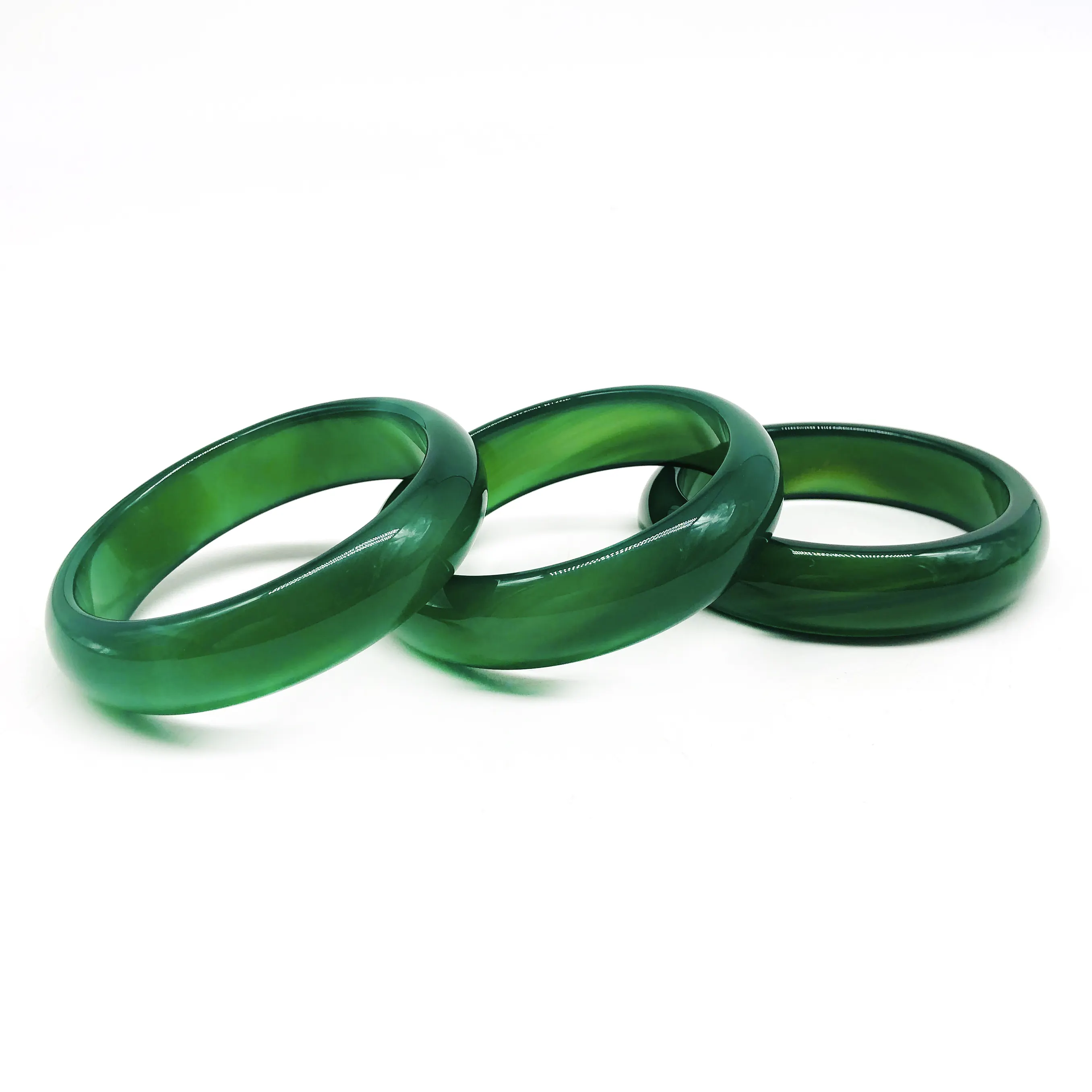 Einfache Edelstein Ewigkeit grüne Jade Armreifen Jadeit Armbänder für Damen Zubehör Geschenk