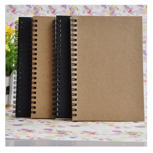Buku Catatan <span class=keywords><strong>Spiral</strong></span> 100 Halaman untuk Siswa A5, Sampul Kraft Retro Kreatif, Jurnal Kosong Sederhana, Buku Sketsa, Buku Harian - Product Image 4