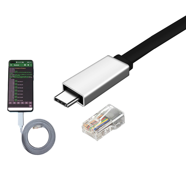 FEANTEEK FTK-5601 RJ45 Console Line Micro USB Type-C Android Phone Computer Debugging Switch Configuration