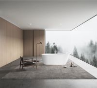 Baignoire autoportante ovale de luxe en acrylique de haute qualité pour hôtel, certifiée CE/CUPC, pour salle de bain de villa moderne