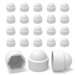 Tapas para Tuercas M6 de 17 mm, Protegen Tuercas y Tornillos, Tapas de Plástico Blanco Duraderas Antirust, para Bricolaje - Product Image 2