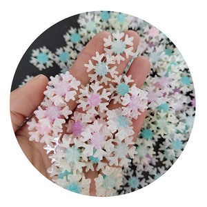 100 Pezzi <span class=keywords><strong>di</strong></span> Fiocchi <span class=keywords><strong>di</strong></span> <span class=keywords><strong>Neve</strong></span> Natalizi in Resina a Fondo Piatto, Colori Misti, Miniature Decorative per Scrapbooking e Fai-da-Te - Product Image 2