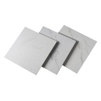 Carreaux de céramique antidérapants en marbre blanc 40x40 pour sol de salle de bain et toilettes
