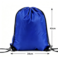 Sac à cordon en polyester, sac à dos en nylon avec cordon, sac à cordon vierge personnalisable avec logo, sac de shopping en gros pour promotion