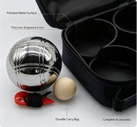 Boules de pétanque pour jeu de pelote, quatre boules en argent, emballage en nylon, logo personnalisable.