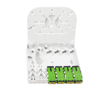 FTTX FTTH Fiber Optique 1 2 4 Ports Noyaux de Baisse Câble Intérieur ABS de Distribution Terminal Mini ODF Mur Outlet Socket avec SC LC