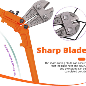 Coupe-boulons industriel robuste en acier de 14 pouces avec poignée MN CRV et poignée en plastique pour la coupe de boulons, chaînes, serrures et fils - Product Image 4