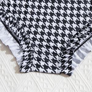 Traje de Baño Bikini de Nylon Liso con Tirantes Cruzados, Modelo 2020, Traje de Baño Personalizado para Mujer en Venta - Product Image 3