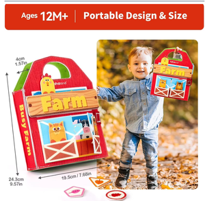 Hot Selling Montessori <strong>Toys</strong> <strong>for</strong> <strong>1</strong> <strong>Year</strong> <strong>Old</strong> Boy Girl Gifts - Educational Activity Books Felt Learning Board Airplane <strong>Travel</strong> <strong>Toys</strong> - Product Image 4