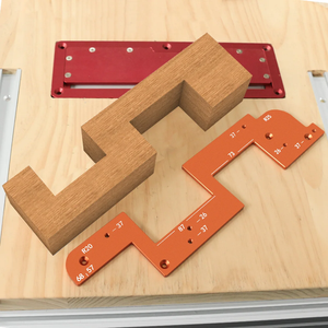 Aluminum Alloy Invisible Handle Slotting <b>Jig</b> Cabinet Door Positioning Template DIY Woodworking Tool - Product Image 2