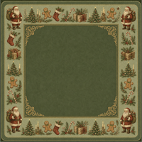 Tapis de Mahjong de Noël 31,5x31,5 pouces, thème classique vert, rouge et or pour les soirées de jeu en famille