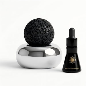 Paslanmaz Çelik Tabanlı Lav Taşı Topu Esansiyel Yağ Difüzörü Aromaterapi Volkanik Kaya Küresi Hava Tazeleyici - Product Image 3