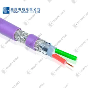 High quality Purple color profi bos 19/0.14AS PVC insulation bare copper conductor signal electrical wire bus cable