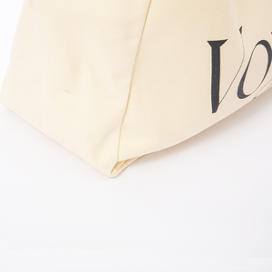 Factory Wholesale Custom Logo Classic Cotton Canvas Tote Shopping <b>Bag</b> With Long Shoulder Strap for Women - Product Image 4