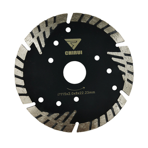 Triangolo Turbo segmentato pietra di basalto pietra di granito disco diamantato pietra dura pietra arenaria lama sega - Product Image 1