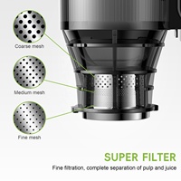 Citruspers met custom logo, brede invoeropening, smoothiemaker, koudpers, en reverse functie