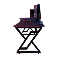 G5 RGB Bureau de jeu à hauteur réglable Design moderne avec LED et matériau de surface en MDF pour la maison, le bureau et la salle de jeux Ergonomique