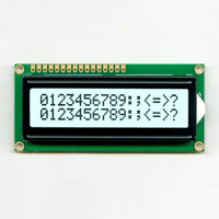Écran LCD STN MJ1602-7 Maijing personnalisé avec rétroéclairage LED, résolution 16x2, luminosité 300 cd/m², interface parallèle SMD AIP31066