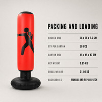 Sac de frappe gonflable pour enfants, colonne de boxe de 158 cm de haut, en PVC épaissi, base ronde sur pied, vente en gros, OEM, ODM, usine