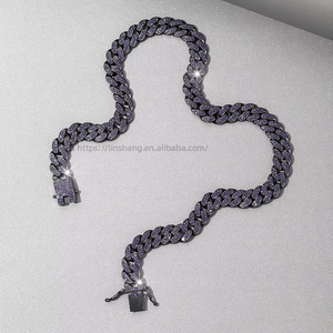 สร้อยคอคิวบาแบบฮิปฮอปสุดเท่ห์ ดีไซน์เรโทร หรูหราเบาๆ ระยิบระยับ - Product Image 3