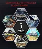 Controles de Simulador de Vuelo PXN 2113 Pro, Joystick de Vuelo con Función de Vibración y Controles de Aceleración, Joystick de Vuelo con Cable