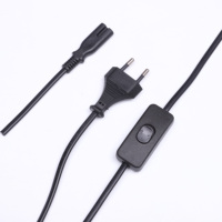 Câble d'alimentation européen DIY en tissu avec interrupteur, douille E27 en bakélite avec anneau de suspension pour abat-jour