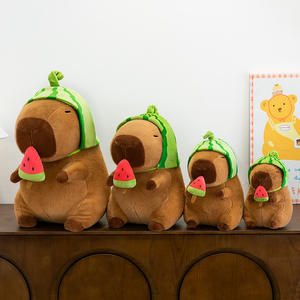 Cocomero capibara giocattoli di peluche cartone animato capibara maggiore peluche bambole animali imbottite Hydrochoerus Hydrochaeris gettare cuscino per i bambini - Product Image 4