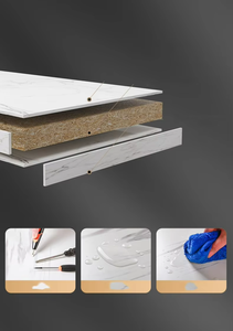 خزانة تلفزيون حديثة كبيرة ، مركز ترفيه خشبي ، وسائل إعلام بيضاء للعيش أو غرفة النوم - Product Image 4