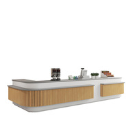 Comptoir de bar personnalisé en acrylique, comptoir de bar à vin de boîte de nuit, comptoir de restaurant, comptoir de caisse de salon de thé au lait