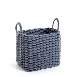 Customizable Soft Home Storage Blanket Toy Towel Woven Basket Cotton Rope Laundry Basket With Handle