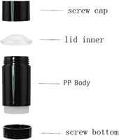 Récipient vide de bâton de déodorant de gel en plastique de tubes ronds cosmétiques de torsion