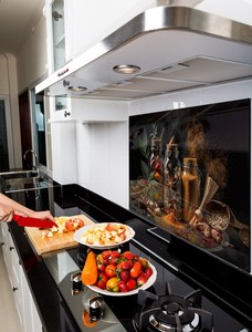 لوحة حديثة من الزجاج المقسى تصميم توابل مطبخ باكسبلاش جدار فن طباعة <span class=keywords><strong>HD</strong></span> من الزجاج المقسى - Product Image 3