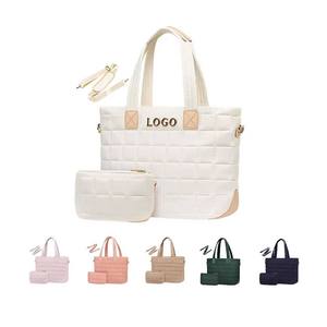 Bolsa de Mano Grande de Nailon Acolchada con Bordado Personalizado, para Portátil de 15.6 Pulgadas, Ligera, para Trabajo, Viajes, Gimnasio, Fin de Semana, para <span class=keywords><strong>Mujer</strong></span> - Product Image 1