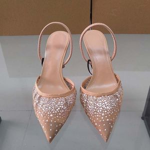 Tacones de Mujer Sensuales, Mules con Tira Trasera, Tacones Puntiagudos para Damas - Product Image 2