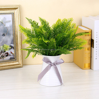 Luixe06 — nattes décoratives de jardin d'intérieur et d'extérieur, pour mariage, maison, bussers, plantes de gazon péruvien, feuilles de Fern artificielles en plastique