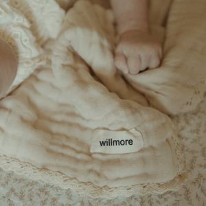 Manta Receptora para Recién Nacido de Color Sólido Personalizada, 110*110cm, 100% Algodón Orgánico Crepé, Transpirable, con Bordes de Encaje, 4 Capas - Product Image 2