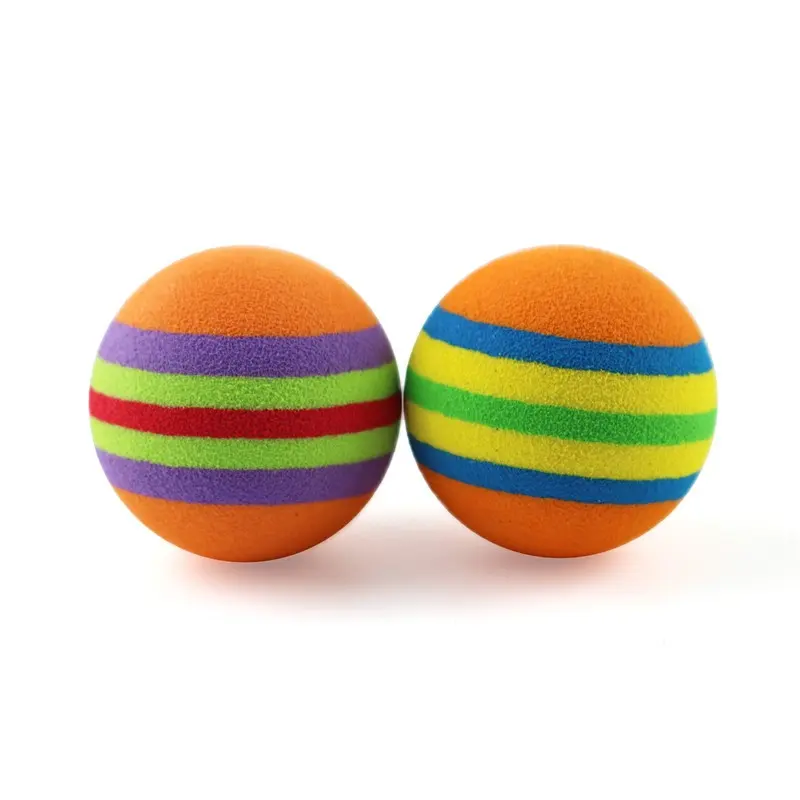 Bola mainan anak-anak pelangi Multi warna busa lembut 35mm kualitas tinggi harga lebih murah