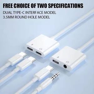 2 in 1 <b>type</b> <b>c</b> to <b>type</b> <b>c</b> headphone <b>adapter</b> dual usb <b>c</b> digital audio aux cable otg cable for mobile phone - Product Image 3