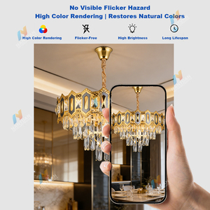 Lámpara de Techo Colgante de Cristal de Lujo Personalizada, Lámpara de Araña LED Moderna y Decorativa para el Hogar - Product Image 2