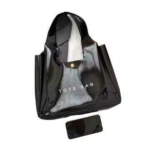 กระเป๋าโท้ท PVC แฟชั่นใหม่แบบสั่งทำพิเศษ พร้อมกระดุมแป๊ก กระเป๋าสะพายไหล่ใสสำหรับชายหาด เหมาะสำหรับสินค้าส่งเสริมการขาย - Product Image 6