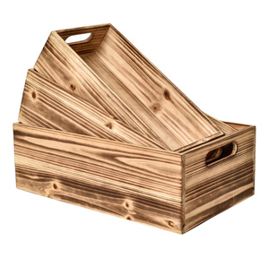 Ensemble de 3 boîtes en bois <span class=keywords><strong>pour</strong></span> le rangement, petites <span class=keywords><strong>caisses</strong></span> <span class=keywords><strong>pour</strong></span> l'affichage et l'organisation, boîtes de rangement de style farmhouse <span class=keywords><strong>pour</strong></span> l'artisanat - Product Image 1