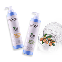 Après-shampoing éclaircissant végétalien à l'huile d'argan DIVA - Répare les dommages et hydrate - 500 ml - Unisexe