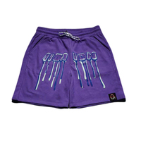 Logo personnalisé Marque Patch 3d Puff Print Shorts Vintage Casual Coton Hommes Shorts Basketball Gym Jogger Sweat Baggy Shorts